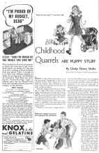 Better Homes & Gardens September 1935 Magazine Article: Childhood Quarrels ARE PUPPY STUFF