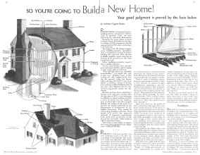 Better Homes & Gardens September 1935 Magazine Article: SO YOU'RE GOING TO Build a New Home!