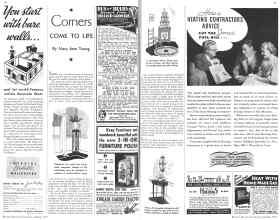 Better Homes & Gardens October 1935 Magazine Article: Corners COME TO LIFE