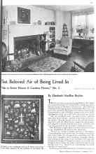 Better Homes & Gardens November 1935 Magazine Article: That Beloved Air of Being Lived In
