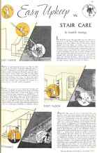 Better Homes & Gardens November 1935 Magazine Article: Easy Upkeep VS STAIR CARE