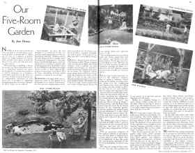 Better Homes & Gardens November 1935 Magazine Article: Our Five-Room Garden
