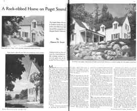 Better Homes & Gardens December 1935 Magazine Article: A Rock-ribbed Home on Puget Sound