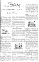 Better Homes & Gardens January 1936 Magazine Article: THE Diary OF A PLAIN DIRT GARDENER