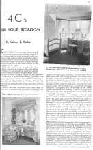 Better Homes & Gardens January 1936 Magazine Article: 4 C's FOR YOUR BEDROOM
