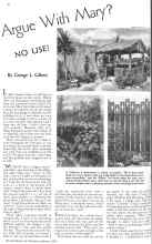 Better Homes & Gardens January 1936 Magazine Article: Argue With Mary? NO USE!