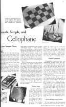 Better Homes & Gardens January 1936 Magazine Article: Smooth, Simple, and Cellophane