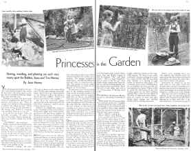 Better Homes & Gardens January 1936 Magazine Article: Princesses in the Garden