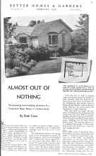 Better Homes & Gardens February 1936 Magazine Article: ALMOST OUT OF NOTHING