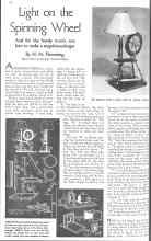 Better Homes & Gardens February 1936 Magazine Article: Light on the Spinning Wheel