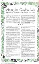 Better Homes & Gardens February 1936 Magazine Article: Along the Garden Path