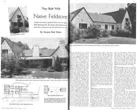 Better Homes & Gardens February 1936 Magazine Article: They Built With Native Fieldstone