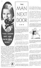 Better Homes & Gardens March 1936 Magazine Article: THE MAN NEXT DOOR