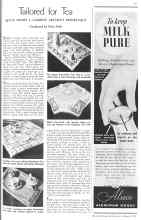 Better Homes & Gardens March 1936 Magazine Article: Tailored for Tea