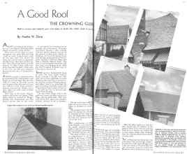 Better Homes & Gardens April 1936 Magazine Article: A Good Roof THE CROWNING GLOR