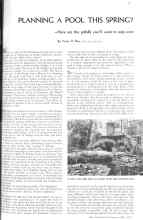 Better Homes & Gardens May 1936 Magazine Article: PLANNING A POOL THIS SPRING?