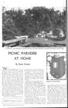 Better Homes & Gardens May 1936 Magazine Article: PICNIC PARADISE AT HOME