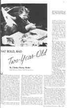 Better Homes & Gardens May 1936 Magazine Article: THAT BOLD, BAD Two-Year-Old