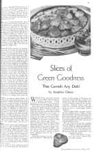 Better Homes & Gardens May 1936 Magazine Article: Slices of Green Goodness