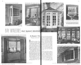 Better Homes & Gardens May 1936 Magazine Article: BAY WINDOWS PAY SUNNY DIVIDENDS