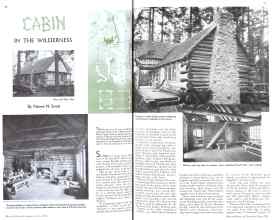 Better Homes & Gardens May 1936 Magazine Article: CABIN IN THE WILDERNEESS