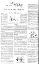 Better Homes & Gardens June 1936 Magazine Article: THE Diary OF A PLAIN DIRT GARDENER