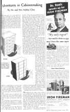 Better Homes & Gardens June 1936 Magazine Article: Adventures in Cabinetmaking
