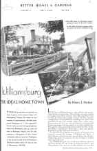 Better Homes & Gardens July 1936 Magazine Article: Williamsburg THE IDEAL HOME TOWN