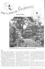 Better Homes & Gardens July 1936 Magazine Article: SING A SONG OF Peatmoss