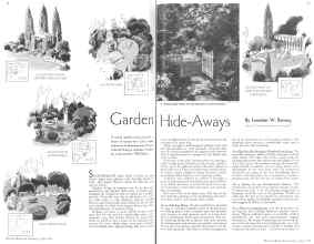 Better Homes & Gardens July 1936 Magazine Article: Garden Hide-Aways
