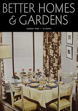 Better Homes & Gardens August 1936 Magazine Cover