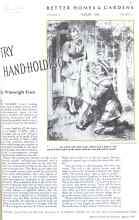 Better Homes & Gardens August 1936 Magazine Article: TRY HAND-HOLDING