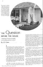 Better Homes & Gardens August 1936 Magazine Article: THE Question BEFORE THE HOUSE