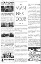 Better Homes & Gardens August 1936 Magazine Article: THE MAN NEXT DOOR