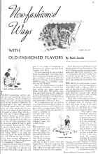 Better Homes & Gardens August 1936 Magazine Article: New-Fashioned Ways OLD-FASHIONED FLAVORS