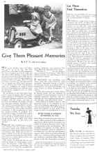 Better Homes & Gardens August 1936 Magazine Article: Give Them Pleasant Memories