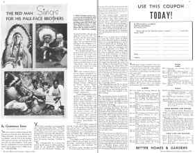 Better Homes & Gardens August 1936 Magazine Article: THE RED MAN Sings FOR HIS PALE-FACE BROTHERS