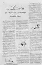 Better Homes & Gardens September 1936 Magazine Article: THE Diary OF A PLAIN DIRT GARDENER