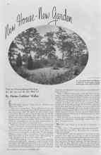 Better Homes & Gardens September 1936 Magazine Article: New House-New Garden