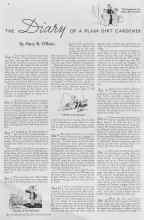 Better Homes & Gardens October 1936 Magazine Article: THE Diary OF A PLAIN DIRT GARDENER