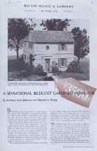 Better Homes & Gardens October 1936 Magazine Article: A SENSATIONAL BILDCOST GARDENED HOME FOR