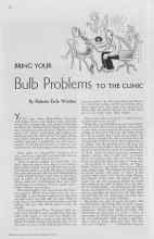 Better Homes & Gardens October 1936 Magazine Article: BRING YOUR Bulb Problems TO THE CLINIC