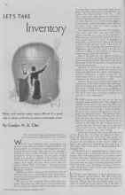 Better Homes & Gardens October 1936 Magazine Article: LET'S TAKE Inventory