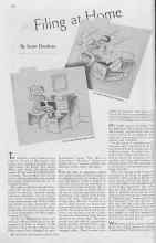 Better Homes & Gardens October 1936 Magazine Article: Filing at Home