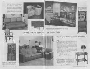 Better Homes & Gardens October 1936 Magazine Article: WHEN GOOD PERIODS GET TOGETHER