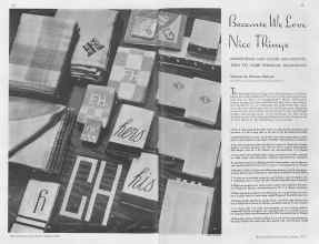 Better Homes & Gardens October 1936 Magazine Article: Because We Love Nice Things