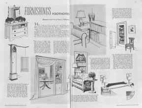 Better Homes & Gardens October 1936 Magazine Article: FURNISHINGS FOOTNOTES