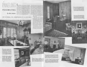 Better Homes & Gardens October 1936 Magazine Article: PANELING POSSIBILITIES