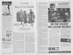 Better Homes & Gardens October 1936 Magazine Article: LET YOUR Boy or Girl Decide
