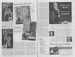 Better Homes & Gardens October 1936 Magazine Article: BOOKS ALSO DECORATE